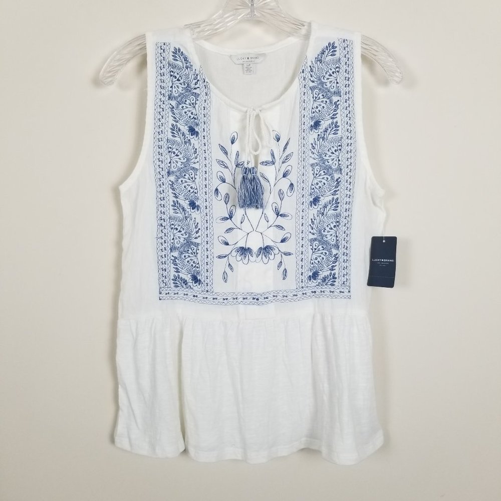 Lucky Brand Sleeveless Boho Top Small New